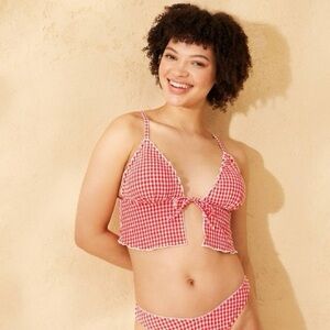 Wild Fable Red Gingham Bikini Set